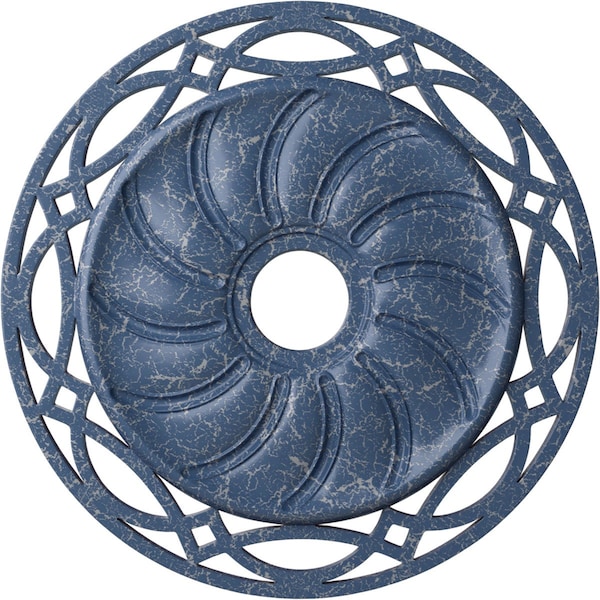 Ekena Millwork Loera Ceiling Medallion (Canopies up to 6 1/4"), 26 5/8"OD x 4 1/2"ID x 1 3/8"P, Americana Crackle CM26LOAMC - main